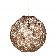  Lampa poliedru cu model Seed of Life din lemn